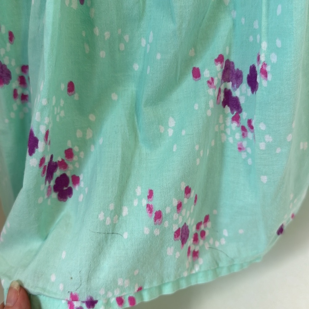 Cherokee mint green dress with smocking size 10/12 large - Picture 4 of 9